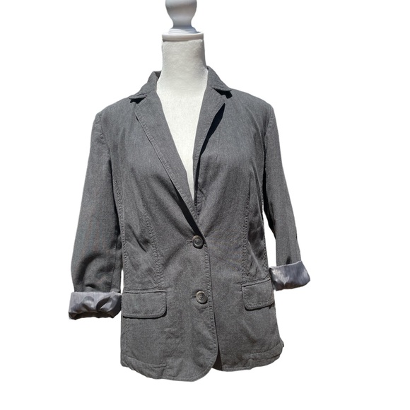 J. Jill Blazer Jacket XS Grey Lightweight - Picture 12 of 13